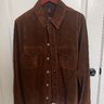 Drakes Brown Roughout Suede Overshirt - size 46