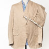 CARUSO Beige Cotton Suit Italy Handmade EU54 US44