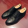 DROP - Alden #971 Straight Tip Blucher Black Cap-toe Oxford Shoes - US9 B/D