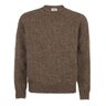 SOLD - Drake's Taupe Brown Scottish Shetland Wool Jumper