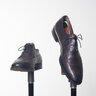 SANTONI Purple Brown Wholecut Brogue Leather Shoes Italy Made EU6F