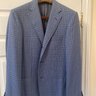 Caruso Sartoria Parma bracket blazer blue houndstooth 100% cashmere size 36 NWOT