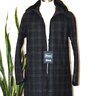 Herno NWT Coat with Removable Lining Size 50 US 40/ M Dark Blue Plaid Wool Blend