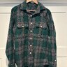 Drakes plaid wool work shirt