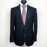 NWT LUCIANO BARBERA PEAK LAPEL BLACK TEXTURED WOOL TWEED SPORT COAT 40/50