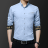 MENS LONG SLEEVE BUTTON DOWN SHIRT WITH FLORAL DETAILS