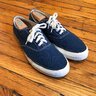 Wakouwa Anatomica Deck Shoes 10 - Blue Indigo Cotton