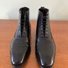 CARMINA BLACK CAP-TOE BALMORAL BOOTS - 7.5 UK / 8.5 US D