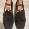 Crockett & Jones x Anglo Italian Studridge Loafer Brown Suede City Sole - 9.5 UK