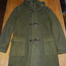 Sartorio olive wool duffel coat, size 36/46