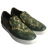Ended | Bruno Bordese Green Camo Leather Slip On Sneakers, IT40 fit US7.5-8
