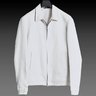 SOLD❗️HEVO Slim Fit White Herringbone Linen Bomber Jacket NEW IT48