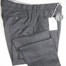 SOLD! NWT $600 Luigi Borrelli Handmade Solid Charcoal Luxury Flannel Dress Pants Size 40