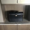 Luciano Barbera Black Leather briefcase