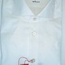 NWT $795 KITON NAPOLI Superfine solid white plain weave poplin shirt with french cuffs 15.75/40 EU