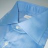 SOLD NWT $650 Brioni Light Blue End-on-End Cotton Spread Collar Dress Shirt 15.75 / 40