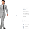 $529 *NWT CURRENT MODEL* Suitsupply Lazio 42R Light Grey Suit Supply *Pure Wool*