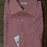 SOLD! NWT Kiton Red/White Stripe Shirt XL Retail $595