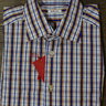SOLD NWT Kiton White/Blue/Orange Check Shirt Size 16.5 Retail $895