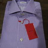 SOLD!  NWT Kiton Purple & White Stripe Dress Shirt Size 15.75