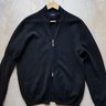 Sold - Gran Sasso Black Cashmere Zip Up Jacket Size M
