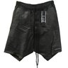 SOLD | Julius 7 Seamed Drop Crotch Black Leather Shorts size 3 fits 29-33