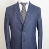 SOLD! NWT MICHELANGELO NAPOLI by ISAIA Dark Blue Flannel Wool Suit US38/EU48