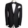 NWT Canali Tuxedo Suit 1B Peak Lapel Wool 34R 44R Black $2150