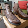 Meermin Brogue Lace-up Boots in Brown Country Calf 10UK RUI last (worn only once)