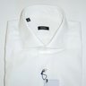 LNWT $325 Barba Napoli Solid White Lightweight Cotton Slim Fit Dress Shirt 15.75 (40EU)