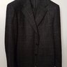 Isaia grey flannel check suit w/patch pockets size 54R SOLD