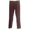 SOLD | Marc Jacobs Peacock Feather Print Red Velvet Pants IT48