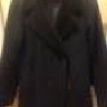 KITON DOUBLE BREASTED MELANGE CASHMERE COAT WITH SABLE FUR COLLAR