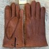 NWT Peccary Gloves with Cashmere Lining in Cognac Size 8.5 - SOLD!