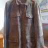 SOLD! WONDERFUL Sueded Leather Chore jacket! Size L. Four front pockets!