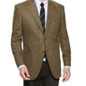 DROP Martin Greenfield 38R TRAD Multi-Color Brown Herringbone Harris(?) Tweed Patch Pocket Sportcoat