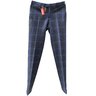 SOLD | ISAIA Slim Navy Plaid Super 130s Aqua Wool Flannel Pants NEW IT48 Fit 30-32