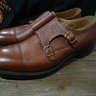 SOLD! NIB Joseph Cheaney Pebble Grain Double Monk Straps 9.5 UK 10.5 US