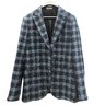 SOLD❗️BOGLIOLI Blue Plaid Silk Linen Tweed SFORZA Blazer Canvassed Peak Lapel NEW IT48