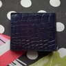 Genuine CROCODILE WALLET, sapphire blue color!