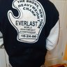Everlast 2xl leather wool bomber varsity jacket rare