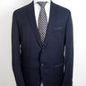 NWT SANTARELLI SARTORIA & PATOS Fully Handmade Solid Navy Suit US44/EU54