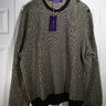 SOLD Size XXL █ NWT $895 Ralph Lauren Purple Label Sweater  █ B&W "Fair Isle" w Shoulder Button