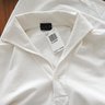 (SOLD!) Eidos Napoli Stretch Cotton Cream Pique Lupo Popover Shirt XL