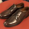 CLUB MONACO X ALLEN EDMONDS: SHELL CORDOVAN Leeds (BURGUNDY, US 9.5D, NEW IN BOX)