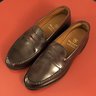 CLUB MONACO X ALLEN EDMONDS: SHELL CORDOVAN Patriot Penny Loafers (BURGUNDY, US 8.5D, 9D NEW IN BOX)