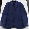 NWT Corneliani Academy Blue Cotton Flax Weave Sport Coat Jacket 40R