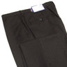 SOLD - BNWT ROTA Pantaloni di Sartoria - Brown Wool Flannel Flat Front Dress Pants Trousers Size 48