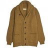 NEW WITH TAG SCOTT & CHARTERS TOBACCO SHAWL COLLAR LAMBSWOOL CARDIGAN, SIZE LARGE