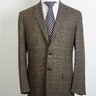 SOLD! NEW KITON for SARTORIO Brown POW Flannel Wool Blazer US42/EU52